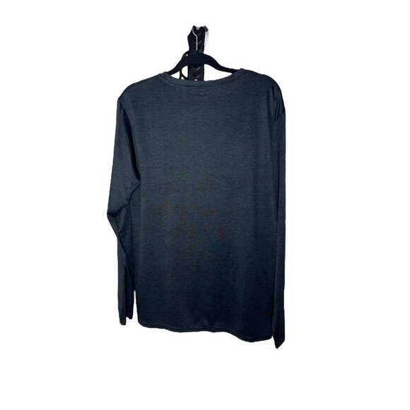 Real Essentials Mens Size Large Color Black Long Sleeve Crew Neck T-Shirt NWOT - Picture 2 of 5